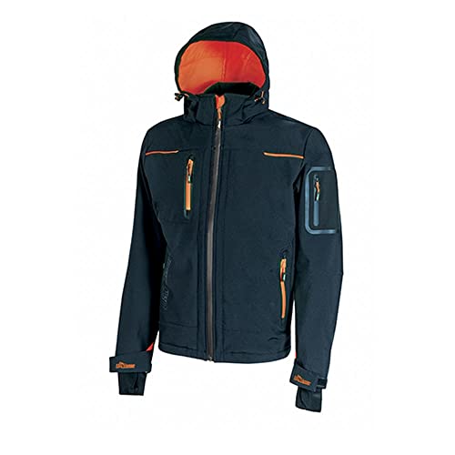 Upower Cappotto Spaziale Blu Profondo Uomo, Trench, Quiltato, Manica Lunga, Risvolto, Tutte le Stagioni, Uomini Adulti, Classici, L
