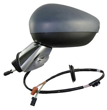 CG94 RETROVISORE ELETT. C/Fan Destro [Lato Passegero] per Auto: C3 - Base CROMATA - Calotta da VERNICIARE - con SONDA 7PIN