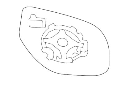 CG94 PIASTRA SPECCHIO TERMICA - ATTACCO QUADRATO - SISTEMA BLIS- Posizione Destro [Lato Passeggero] Per Auto: OUTLANDER