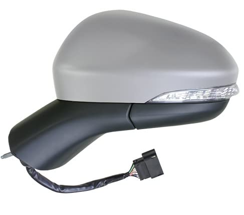CG94 RETROVISORE ELETT. Termico C/FANALINO Sinistra [Lato Guida] per Auto: Mondeo - Calotta da VERNICIARE - Base Nera 6PIN - Vetro ASF.