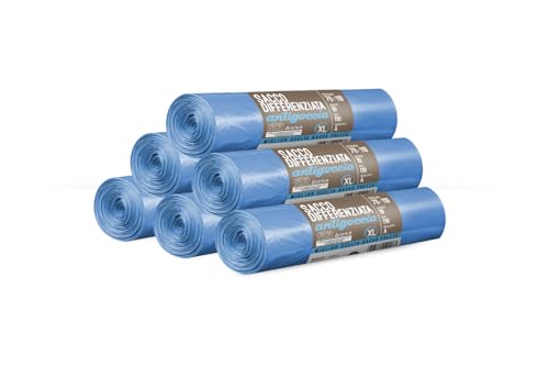 Doli's 30 Rotoli Sacchi IMMONDIZIA 110L per LA Raccolta DIFFERENZIATA XL Viola TRASP