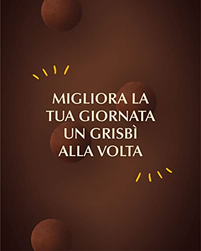 Grisbì Cioccolato - Biscotti di Croccante Pasta Frolla al Cacao, Ripieni di Morbida Crema al Cioccolato, Ideali per Colazione, Confezione da 20 Biscotti, 250 gr