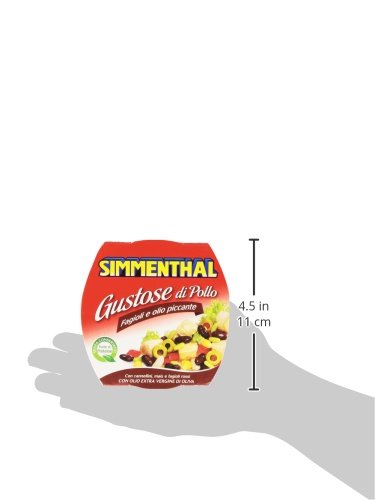 Simmenthal - Piccante: Insalata di Petto di Pollo con Fagiolini Cannellini, Mais e Fagioli Rossi, 1 Lattina da 160 gr