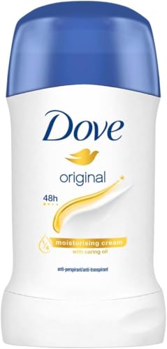 Dove, Deodorante Original Stick, Deodorante Antitraspirante in Stick, con 1/4 Crema Idratante, Protezione Fino a 48 Ore, con Olio Nutriente, Deodorante Uomo e Donna, 40 ml