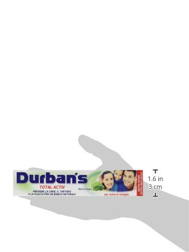 Durbans - Dentifricio, Fluoro e Menta - 75 ml, 12 pezzi, 12