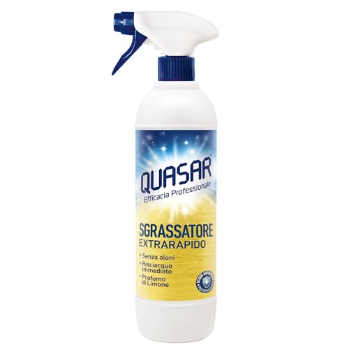 Quasar - Sgrassatore Extrarapido - Senza Aloni, Risciacquo Immediato, Profumo di Limone - 680 ml