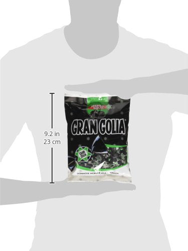Golia Gran Golia Caramelle Gommose Morbide al Gusto di Liquirizia, Formato Scorta da 9 Buste da 180 gr Ciascuna