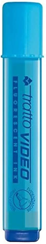 Tratto 830205 Evidenziatore Tratto Video, 1-5 mm, Confezione 12, Azzurro