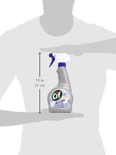Cif - Acciaio, Detersivo con Agenti Lucidanti - 6 pezzi da 500 ml [3 l]