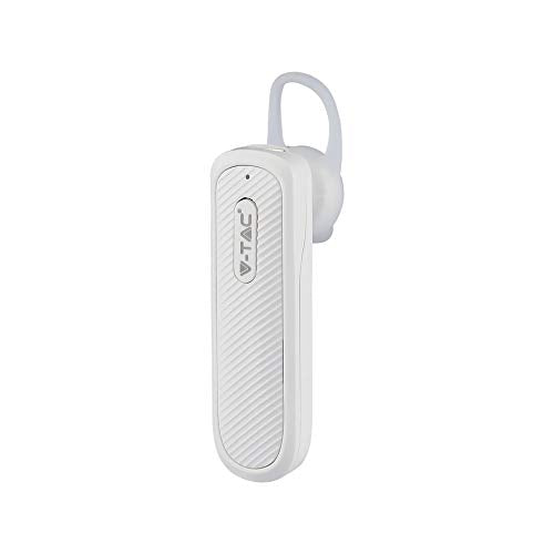 V-TAC Auricolare Bluetooth senza fili Chiamata a mani libere con tecnologia vocale nitida, design confortevole con controlli facili per una lunga durata della batteria audio