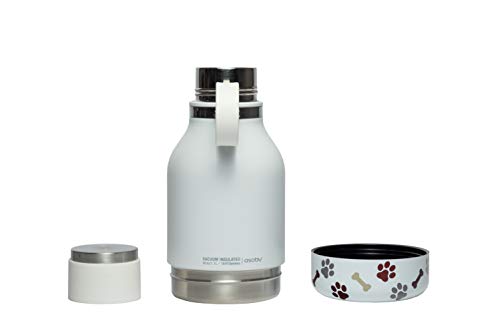 Asobu Borraccia termica per cani da 1 litro, in acciaio inox, portatile, robusta, a prova di perdite, per attività all'aperto, viaggi, passeggiate, escursioni