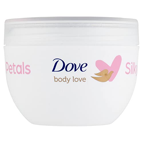 Dove Crema Corpo Petali di Seta, Crema Corpo Nutriente per Tutti i Tipi di Pelle, Pelle Profumata e Liscia Effetto Seta per 24h, con Ceramide Restoring Serum, Dermatologicamente Testata, 300ml, 1 item