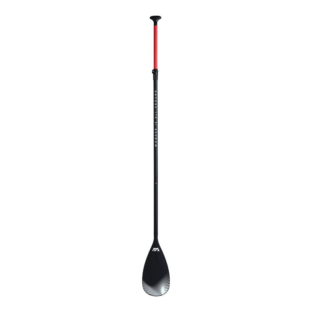 CampSup Aqua Marina Sports III - Pagaia SUP in alluminio, 3 pezzi, colore nero, 175-220 cm