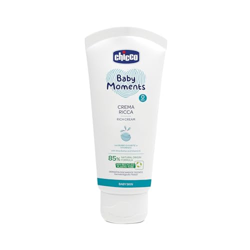 Chicco, Baby Moments Crema Corpo, con burro di Karitè e Vitamina E, Crema Corpo Bambini, 100 ml