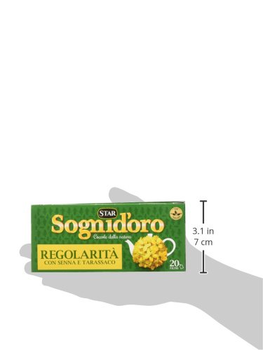 Sognid'Oro - Regolaritã , Tisana Con Inulina - 3 confezioni da 20 filtri [60 filtri]