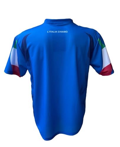 CALCIOGADGETS Maglia Italia Ufficiale F.I.G.C. Europei 2024 Home Neutra Senza Nome Numero Replica autorizzata Nazionale Calcio Euro 24 Azzurri