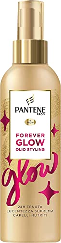 Pantene Pro-V Forever Glow Olio Styling Per Capelli, Tenuta 24h, Lucentezza Suprema, Capelli Nutriti, Blocca Il Crespo, Trattamento Senza Risciacquo, 200ml
