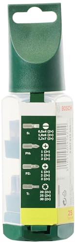 Bosch 2607019503 Set Misto, Inserti Avvitamento Bittone, 25 Pezzi