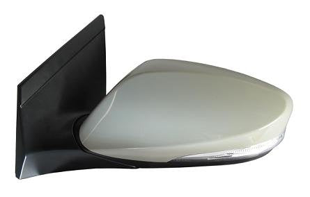 RETROVISORE ELETT. Term. Rib. C/Fan. A LED E Luce CORT. Sinistra [Lato Guida] per Auto: I30 - Calotta da VERNICIARE 10 Pin - Versione 5P. E S.W.