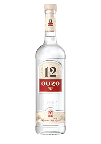 12 Ouzo - Liquore Tradizionale Greco, 70 cl, con Anice, Finocchio e Spezie, 38% Vol