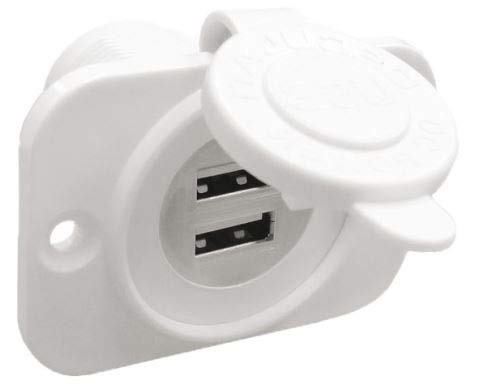 PANNELLO PRESA DOPPIA USB 12-24 V