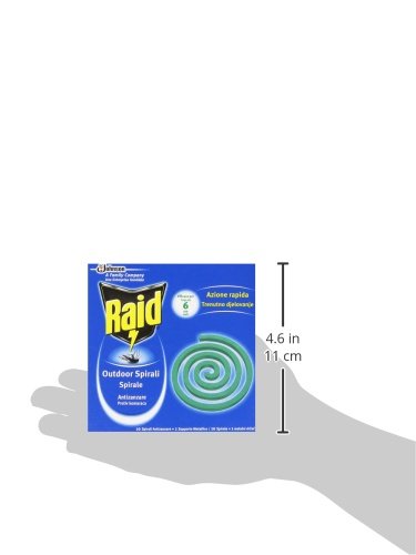 Raid Spirali Antizanzare con Supporto Metallico, Confezione da 10 Pezzi
