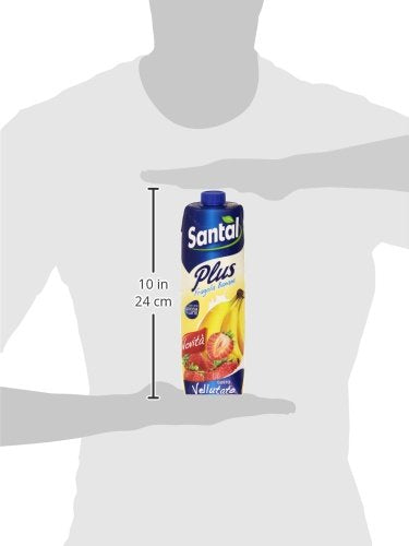 Santal - Succo Plus Fragola Banana, Con Una Goccia Di Latte - 6 pezzi da 1 l [6 l]