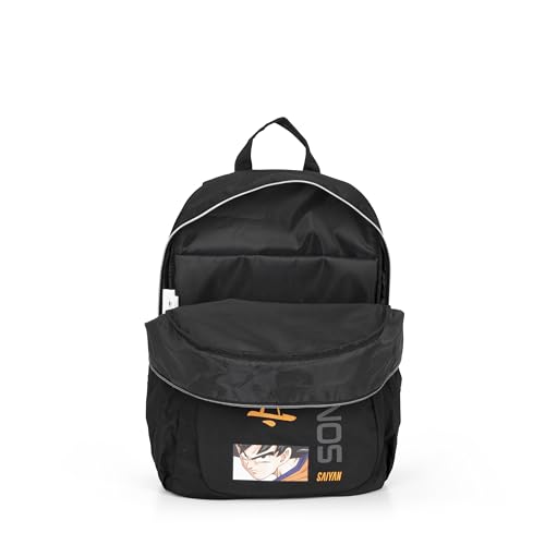 DRAGON BALL - Zaino Ufficiale Dragon Ball, con 2 Ampi Spazi Centrali, Capiente Tasca Frontale, Spallacci Regolabili e Imbottiti, Retro e Fondo Termoformati, 32x43Hx23cm