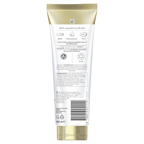 Pantene Idratati & Lucenti Maschera per Capelli Intensiva con Biotina 300ml