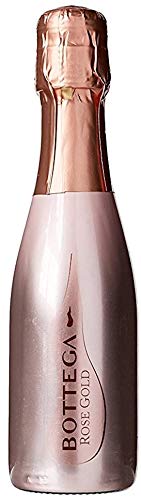 4 x Bottega Rose Gold Prosecco Sparkling Wine 20cl Miniature