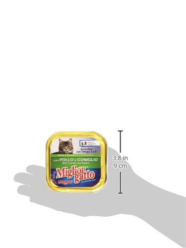 Miglior Gatto - Alimento Completo Per Gatti Adulti, Con Pollo E Coniglio - 32 pezzi da 100 g [3200 g]