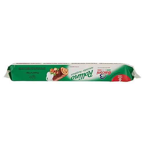 Balconi Rollino Nocciola - 222 gr, Confezione da 20 Pacchi da 6 Merendine