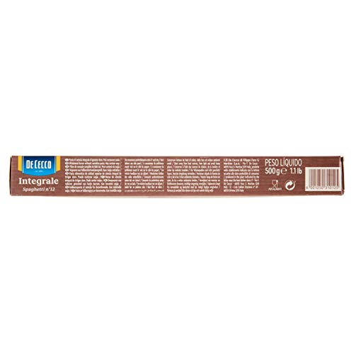 De Cecco Spaghetti Integrali 500 gr [Pacco da 5 Pezzi]