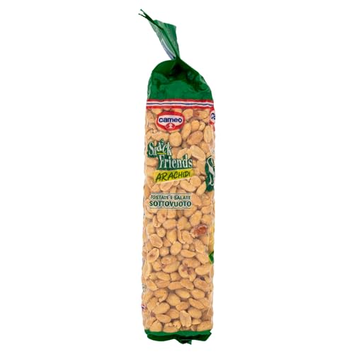 Cameo Snack Friends Arachidi Tostate e Salate, Arachidi Tostate e Salate Confezionate in Busta Sottovuoto per Mantenerne la Croccantezza, Senza Olio di Palma, Vegano, 1 Kg Complessivo