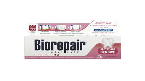 Biorepair, Dentifricio Protezione Gengive Peribioma, Combatte e Previene Problemi Gengivali, con Probiotici