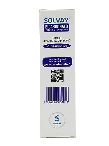 Solvay - Bicarbonato di Sodio 1000g - Multiuso - Ad uso alimentare - Casa; Cucina; Lavatrice