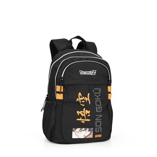 DRAGON BALL - Zaino Ufficiale Dragon Ball, con 2 Ampi Spazi Centrali, Capiente Tasca Frontale, Spallacci Regolabili e Imbottiti, Retro e Fondo Termoformati, 32x43Hx23cm