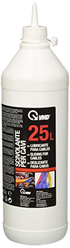 VMD Italia - VMD 25 L - Gel Lubrificante Cavi Elettrici, Lubrificante Scorricavo in Gel Liquido, Passacavi, Bianco, 1 Litro, Toglie Attrito tra Cavi, Rallenta il Processo d'Invecchiamento dei Cavi