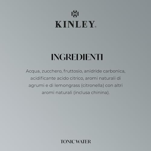 Kinley, Bevanda Analcolica, Adatta alla Mixology 200 ml x 24