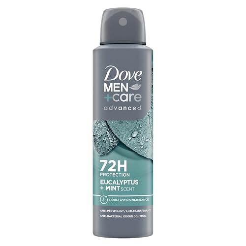 Dove Deodorante Dove Men + Care Clean Comfort Spray Advanced Care, Deodorante Uomo, con 1/4 Crema Idratante, Formula Idratante e Delicata sulla Pelle, Protezione Fino a 72 Ore, 6 Pezzi da 150 ml