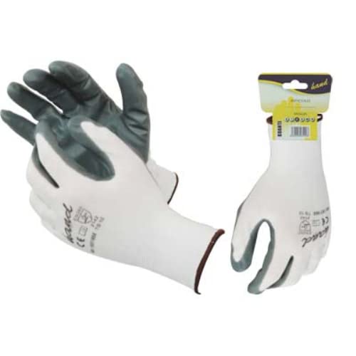 Guanto nitrile grigio hand maglia leggera sintetico bianco 8 (12 paia) Hand
