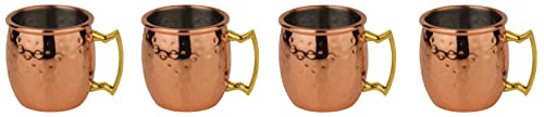 Paderno Mini Tazza Ml 60, Conf 4 Pz Inox, Rame, Martellato
