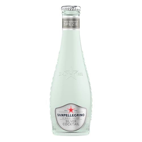 BIBITE SANPELLEGRINO, Silver Cocktail, Bevanda Gassata Analcolica - 24 bottiglie in vetro da 200 ml