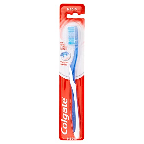 Colgate Spazzolino Medio Twister White, 12 Pezzi