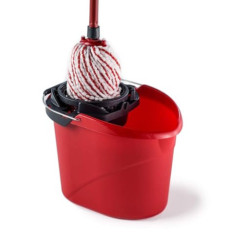 Vileda 10511 SuperMocio Secchio con Powerpress, per strizzare il mocio in modo semplice ed efficiente, senza piegare, non bagnato
