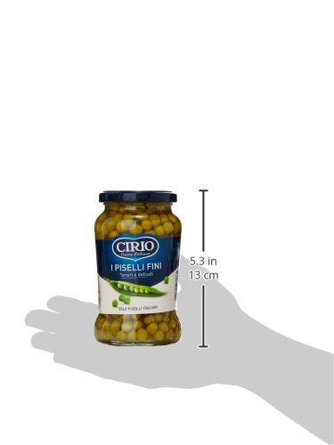 Cirio - Piselli Fini Teneri e Delicati, Coltivati in Italia - 6 vasetti da 370 g [2220 g]