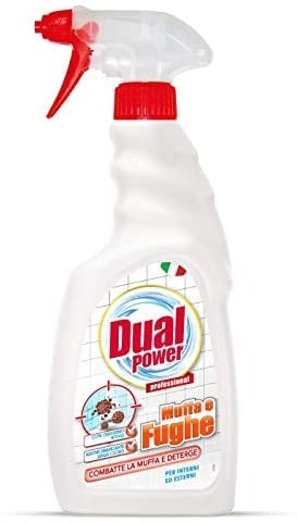 6 X DUAL POWER PROFESSIONAL MUFFA E FUGHE COMBATTE LA MUFFA E DETERGE PER INTERNI E ESTERNI 500 ML