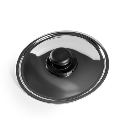 Zanetti - CoperchioUniversale in Vetro con Bordo e Pomello Silicone per pentole e padelle