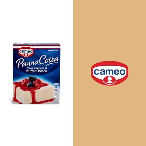 Cameo Preparato per Panna Cotta con Caramellato, Dessert Facile da Preparare, Contiene lo Stampo per la Cottura 1 Busta di Preparato e 1 Busta di Caramellato, Astuccio da 6 Porzioni, 97 g