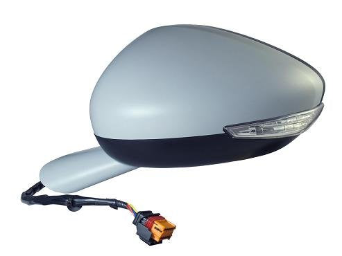 RETROVISORE ELETT. Term. Rib. Mem. C/Fan. E Luce CORT. Destro [Lato Passegero] per Auto: 508 - Calotta da VERNICIARE - con SONDA 16PIN